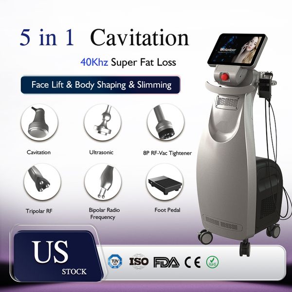 Cavitation Slimming Vacuum Radio Frequency machine 40K Ultrasonic Cavitation Machine Whole Body Massage Equipment