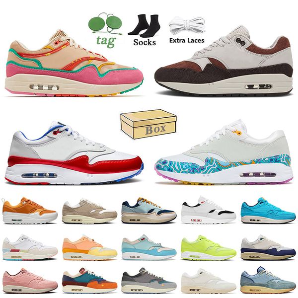 With Box Top Quality Patta 1 Running Shoes Familia 87 Aura Urawa 86 OG Golf Big Bubble Ryder Cup Live To Play Kasina Won Ang Grey Women Men