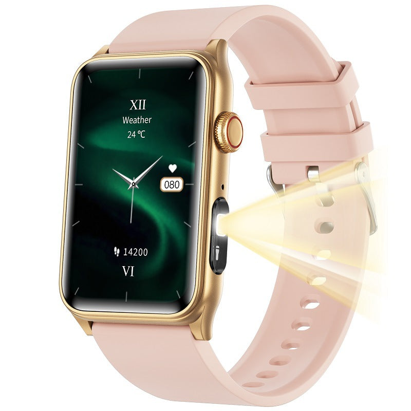 G50 Smart Watch IP67 Waterproof Fitness Tracker with Heart Rate-Blood Oxygen Monitor, Bluetooth Call, Sports Modes, Flashlight, Outdoor Activity Wat