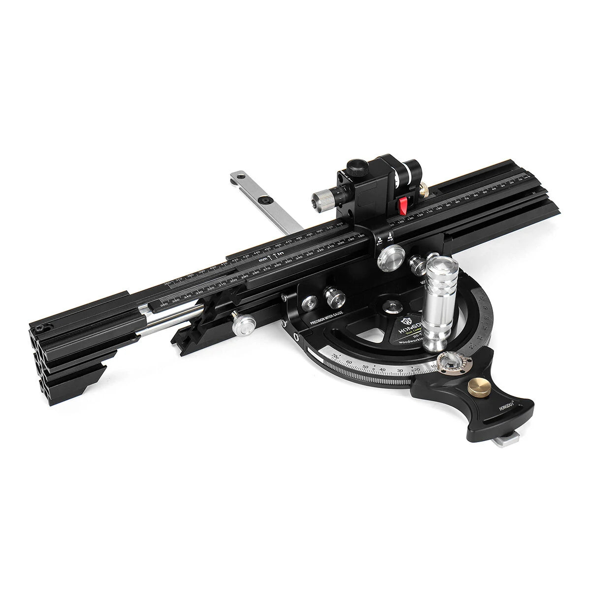 HONGDUI HD-MG21 Mitre Gauge Fence Fit For Most Bosch Festool Dewalt Small Table Saw 50 Degree Angle Fence Use for Small