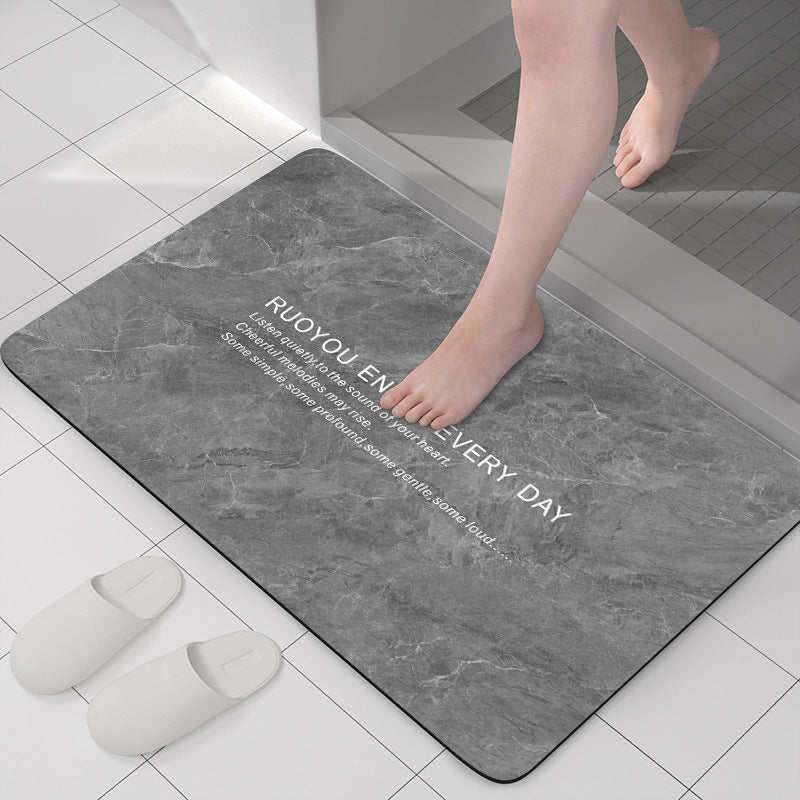 Anti-slip Foot Mat Thick Simple Quick-drying Bathroom Toilet Absorbent Carpet Floor Mat