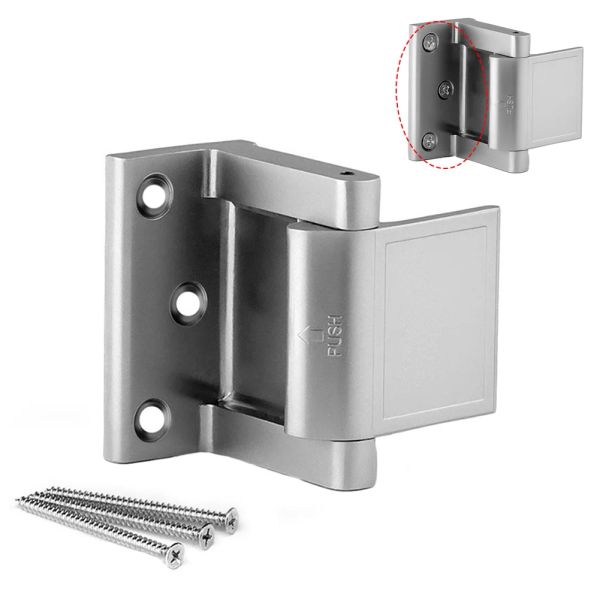 Home Security Reinforcement Buckle For Inward Swinging Safety Lock With Stop Door Latch Bolt Hardware