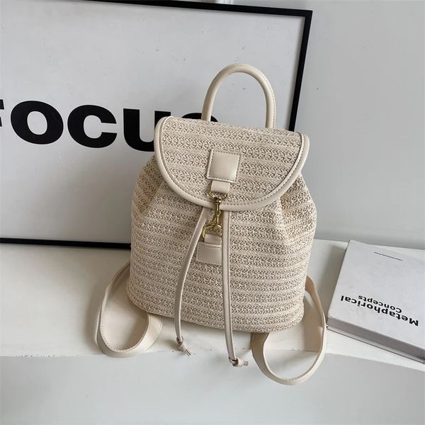 Solid Knitting Fabric Splicing Sewing Backpack Fashion High Capacity Versatile Shoulder Bag 2024 Hot Sale Youth Bags for Women H7.10#33.91 d