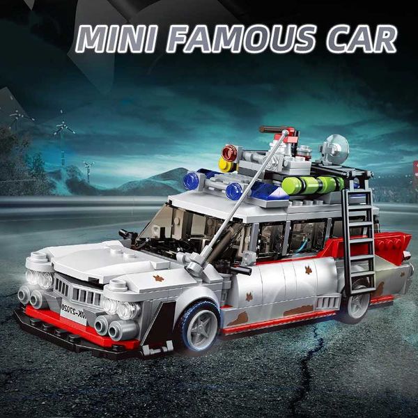 Blocks Blocks City Technical Super Speed Racing Model Building MOC Mini Movie Car Assembly DIY Toys Childrens Gifts H241115 4UEF Y240208