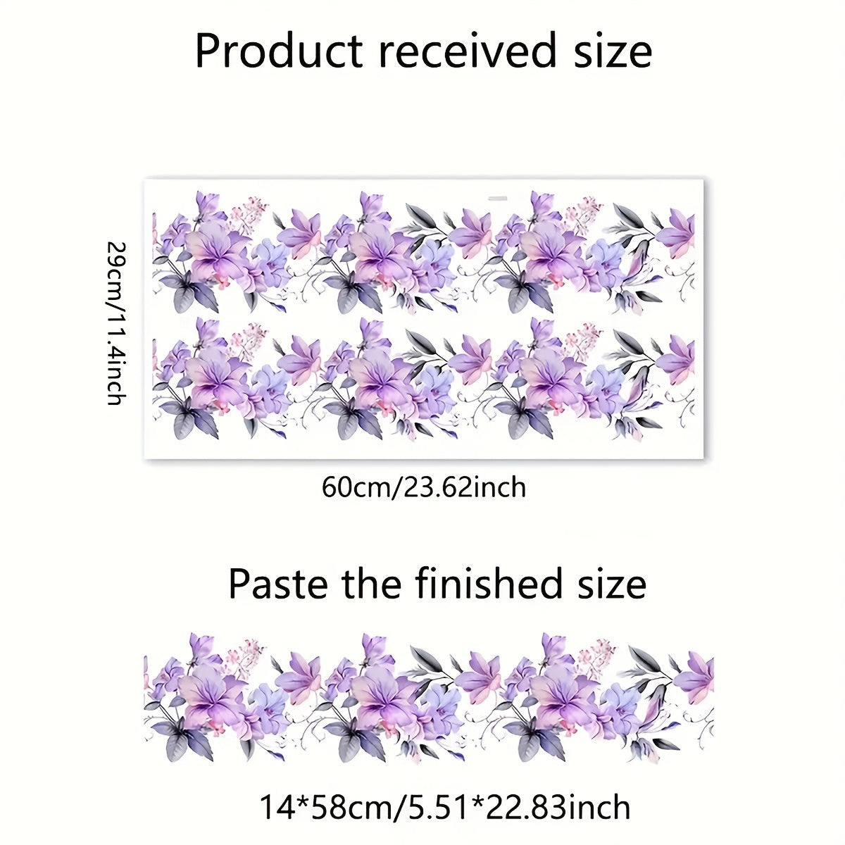 TEMU 1pc Purple Vine , Art Decal Removable Peel And Suitable For Bathroom Decoration