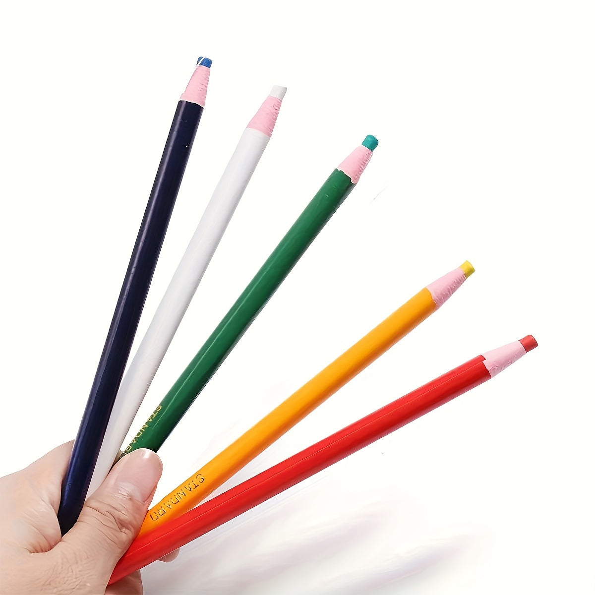 TEMU 5-pack Fabric Chalk Markers, High No-sharpen Chalk, Sewing & Pattern Drawing Tools For Clothing Design & Fabric Crafting