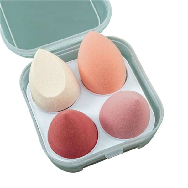 Esponja Make Up Beauty With Box Foundation Blush Poff Puff Dry e molhado maquiagem macia e ovo de óvulo