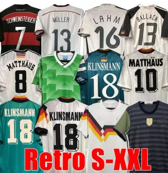 World cup 1990 1998 1988 1996 Soccer Jersey Retro Littbarski BALLACK KLINSMANN 2006 2014 shirts KALKBRENNER 1996 2004 Matthaus Hassler Bierh