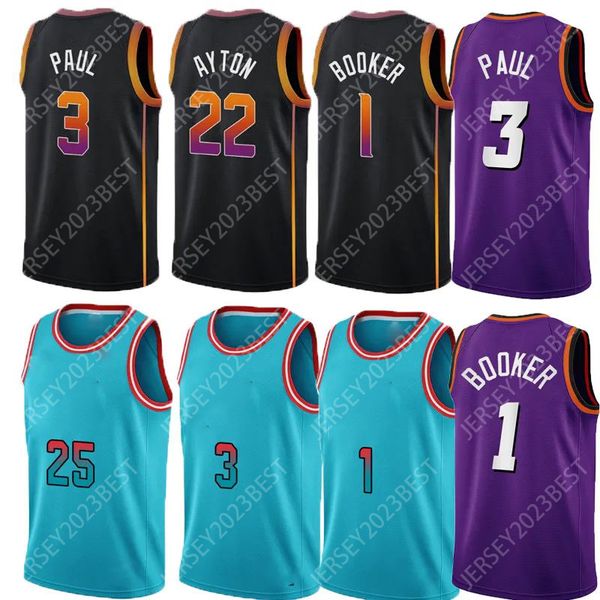 Custom 1 Booker 35 Kevin Durant Basketball Jersey Top The Sun Men Jerseys Chris Paul Men Women Youth XS 4XL 2022-23 City Jersey