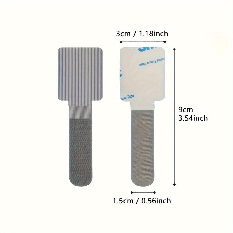 TEMU "" 30pcs Nylon Cable Clips - Strong Adhesive Wire Organizers For Under Desk & Wall Management, Cord Holders For Home Office Supplies