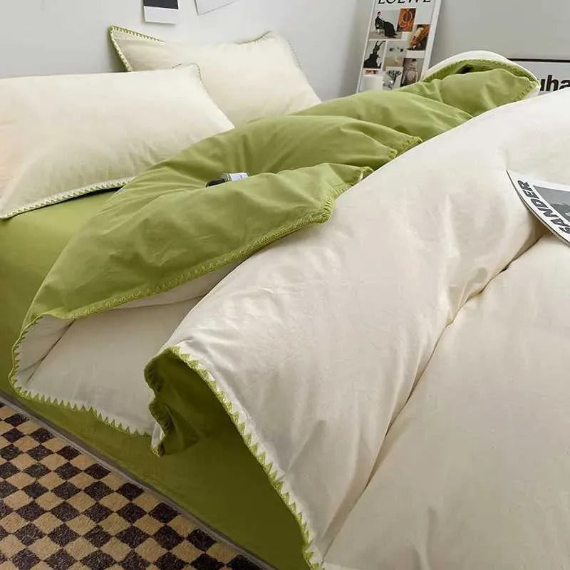 Solid Embroidered Bedspread Quilt Set 3pcs Quilted Bedding Cotton Quilts Bed Covers Pillowcase Blanket King Queen Size Coverlets 252033 FGXX