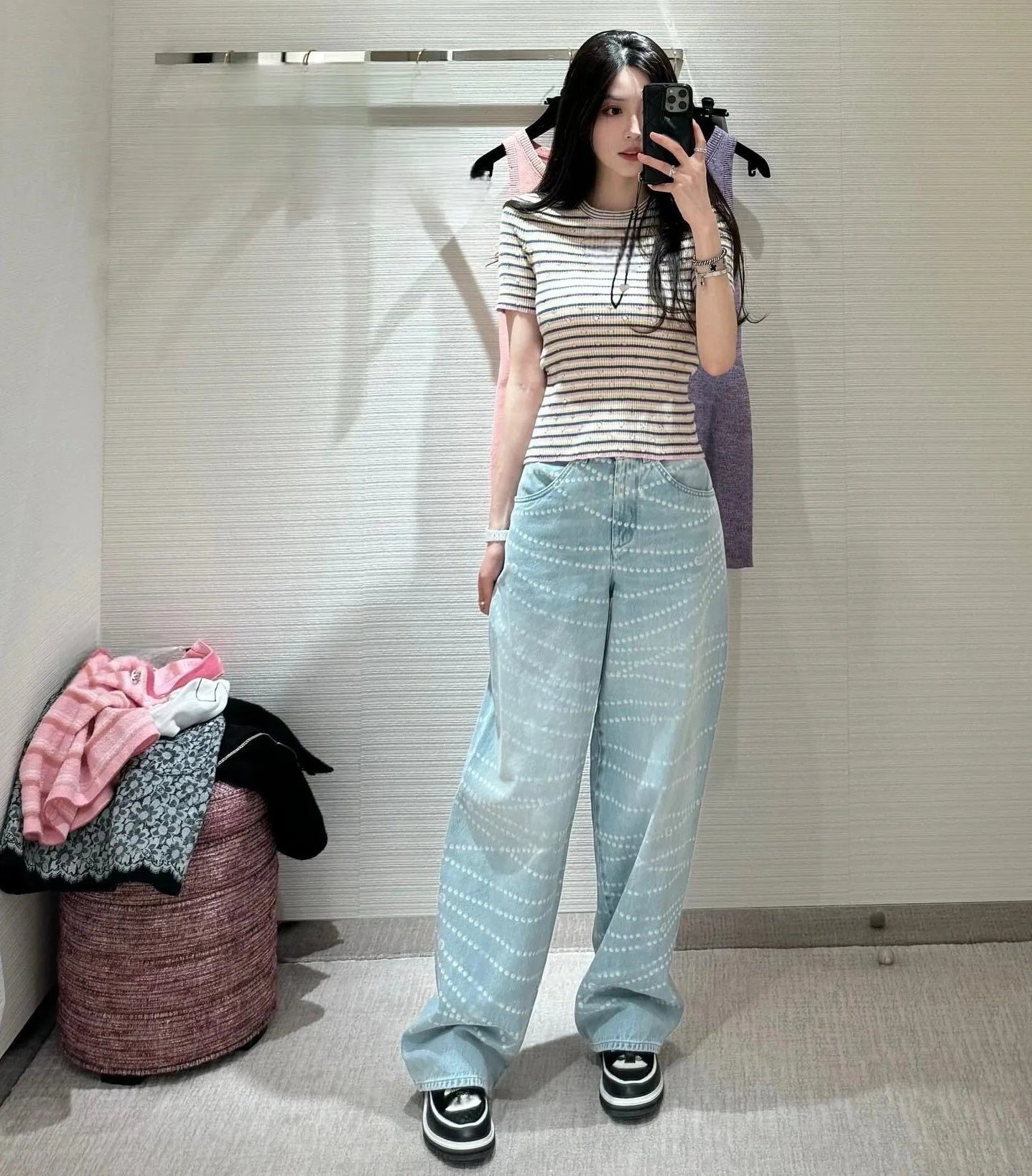 women jeans womens designer jean shorts denim pants women designer retro pant classic long Pant Leather Label Straight Trousers Waisted Female Casua