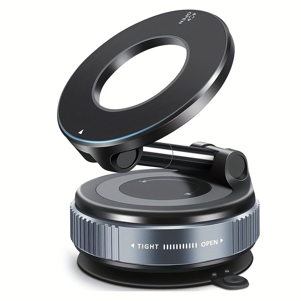 TEMU 360° Adjustable Magnetic Phone Holder For Car- Gym- Mirror- - Bathroom Mirror, For Iphone 16- 15- 14- 12 Series Universal, Portable Folding Car