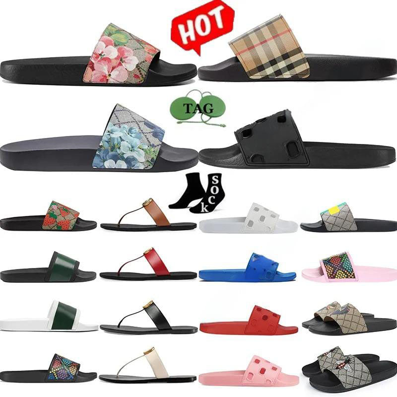 Flat Slippers Designer Beach Slide Sandals Men Women Slipper Indoor Tiger Bee Web Sandal Outdoor Shoes Rubber Summer Slides Platform Casual Shower F