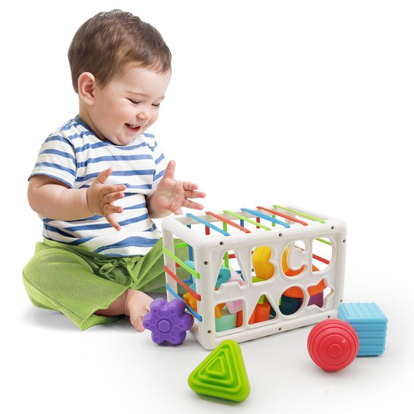 Montessori Early Education Cube Set Infants and Toddlers, Perfect Fine Motor Skills Toy for Ages 0-3
