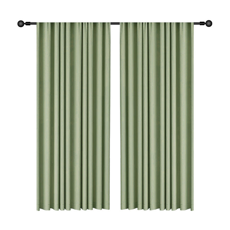 T0010 Full blackout new technology cotton and linen curtain fabric physical sun protection and sunshade black gold grid wholesale finished curtain