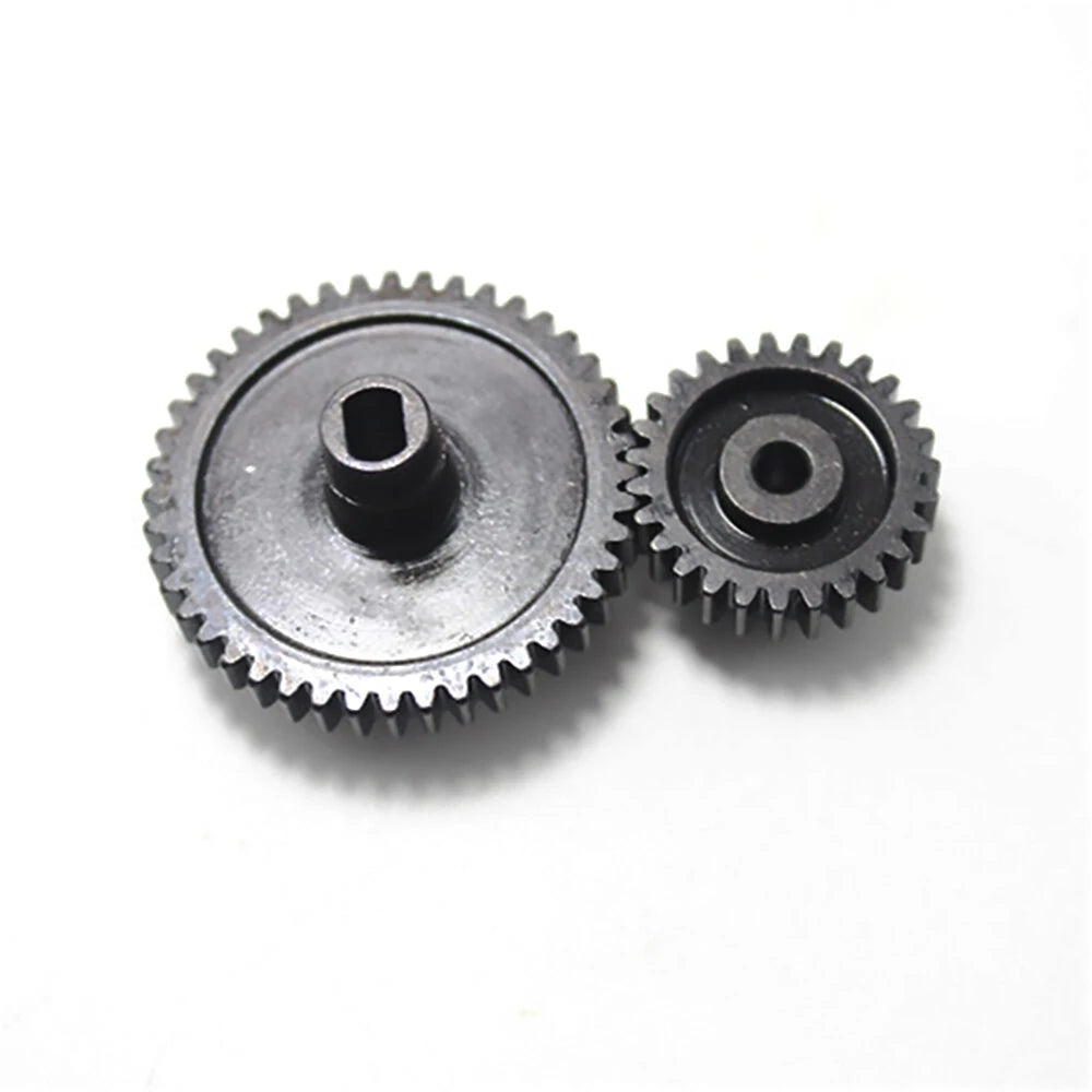 2Pcs-set Decelerate Steel Gear+Motor Gear Wltoys 144001 124018 124019 144010 124016 124017 RC Car Parts