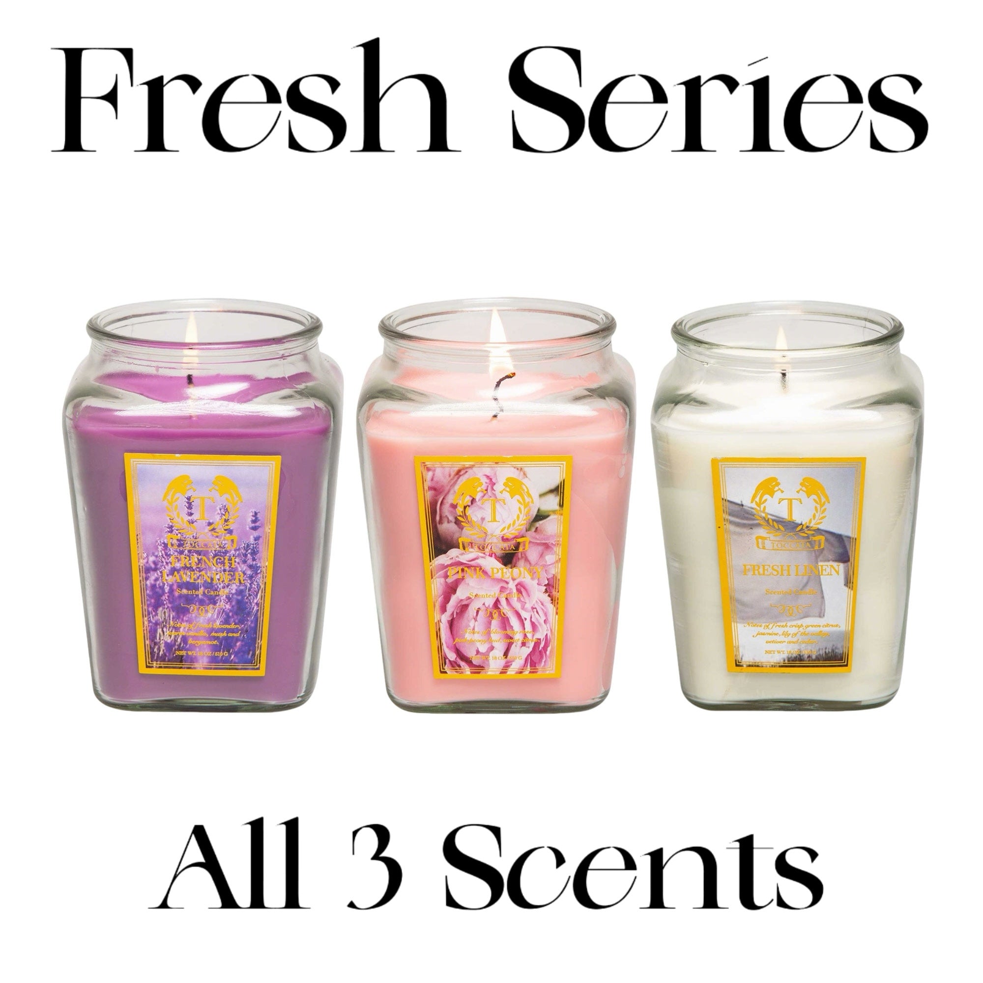 TEMU 3pcs-4pcs-6pcs Scented Candles 18oz In 6 Scents: , Peony, Pineapple, Tropical , Spa - Ideal Holiday Gift, Stocking Stuffers, Gifts For Women