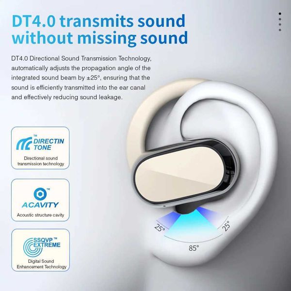 Cell Phone Earphones Bluetooth earphones no ear line touch control 5.3 advanced hanging earphones for gaming reducing noise comfortable musi