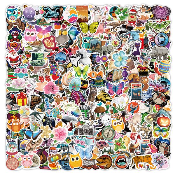 Kids&#039; Toy Stickers Random 1000 Pcs Anime Cartoon Animals VSCO Girl on Laptop Skateboard Guitar Bicycle Car Graffiti Decal 230711