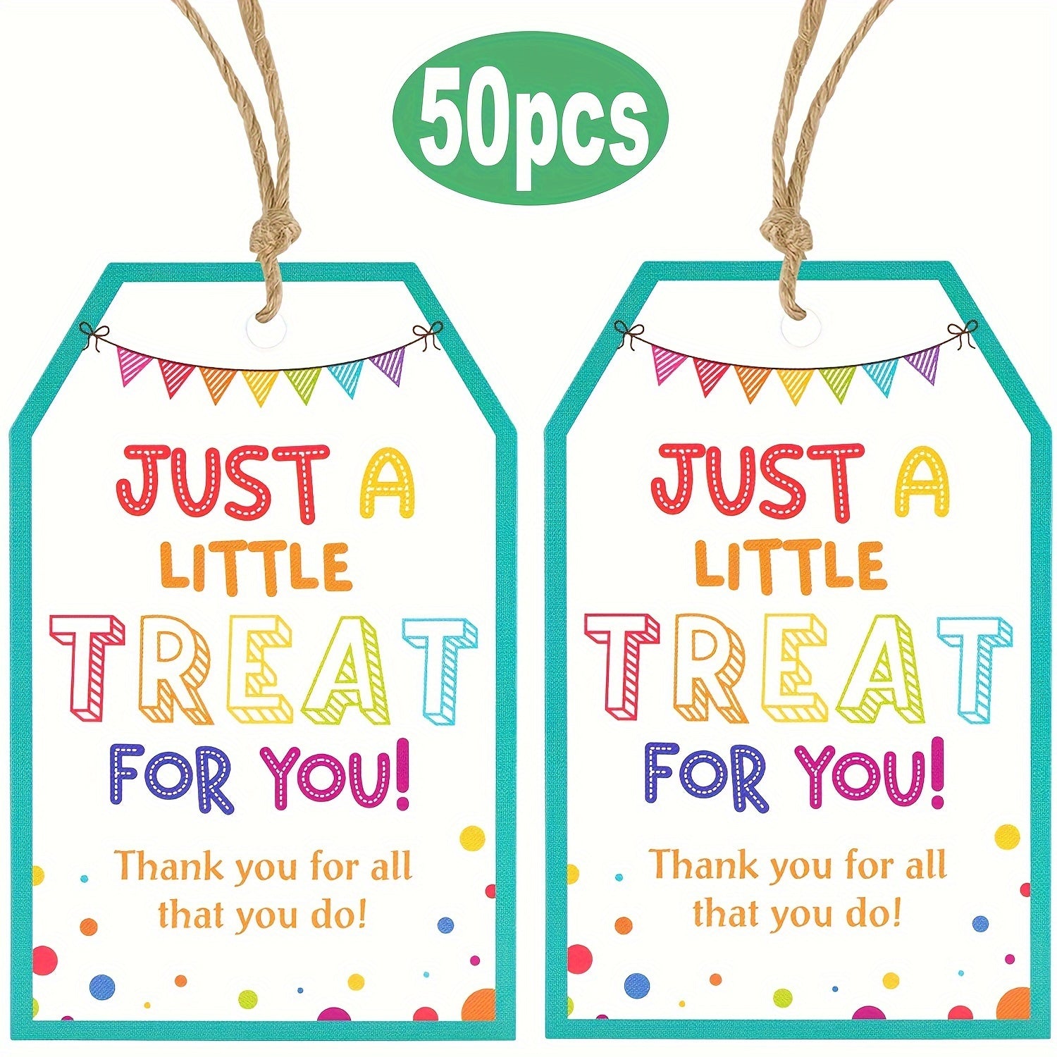 TEMU "50pcs 'thank You' Gift Tags With 10m Hemp Twine - Use"