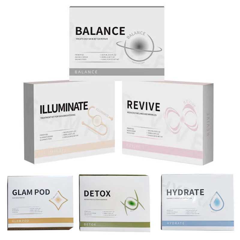 New Illuminate Glam Revive Hydrate Detox CO2 Small Bubble Machine Consumables Kits Serum Oxygen Pods for Oxygen Jet Peel DeviceXJ250113