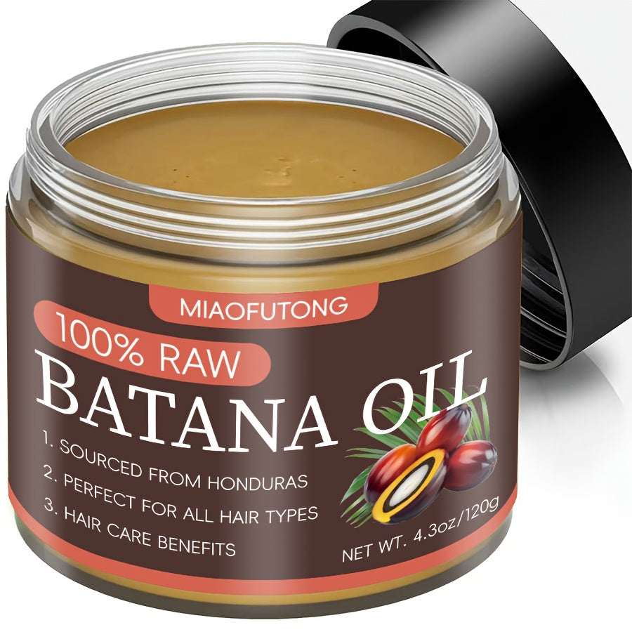 TEMU 100% Batana Oil - Moisturizing & Smoothing Hair Treatment For Dry, Damaged Hair - Scalp Nourishment, Suitable For All Hair Types - 4.3oz-120g,