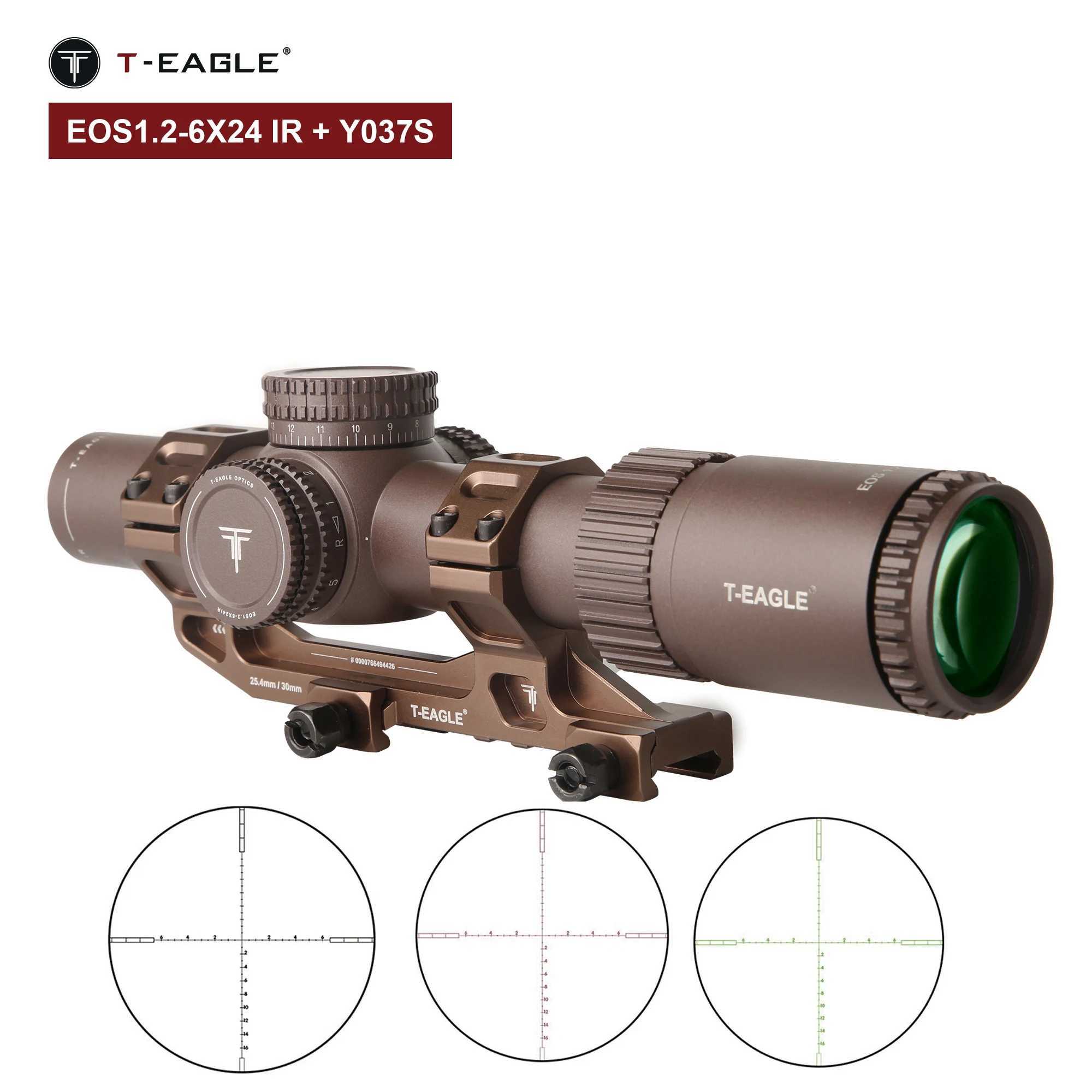 T-EAGLE EOS .2-6 X24 IR Tactical Riflescope Spotting Scope for Rifle Hunting Optical Collimator Air Gun Sight Red Green LightW241014
