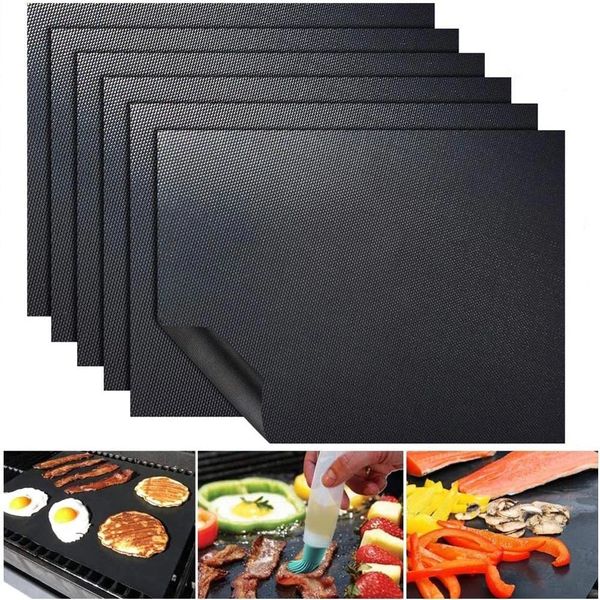 Utensils Non-stick Grill Baking Mat BBQ Cooking Grilling Sheet Heat Resistance Easily Cleaned Kitchen Utensilios Estera Antiadherente Para H