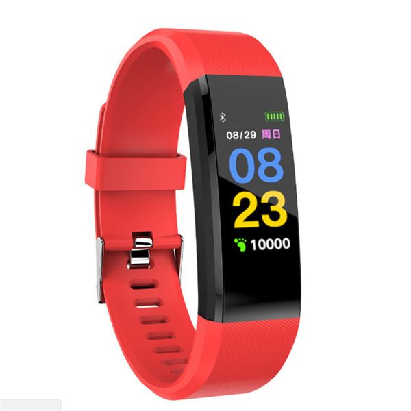 115Plus Smart Wristband Smart Watch Fitness Tracker Real Heart Rate Monitor Band Tracker Smart Bracelet Waterproof Smartwatch