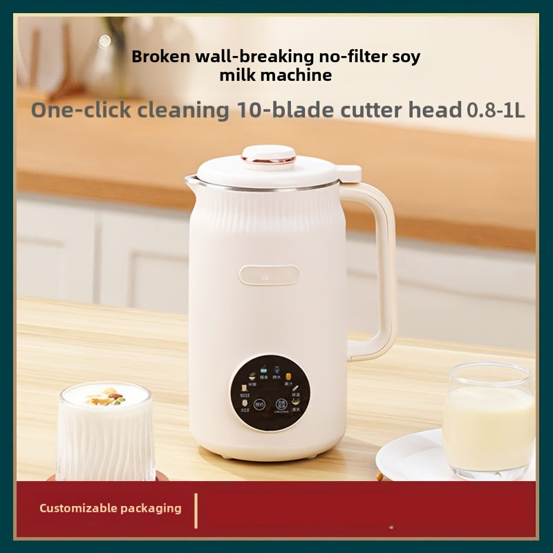 TEMU 10-blade Multi-functional Soybean Milk Maker - Automatic Blender With Heating Function, 1500ml Large Capacity, Intelligent , Wall Breaking