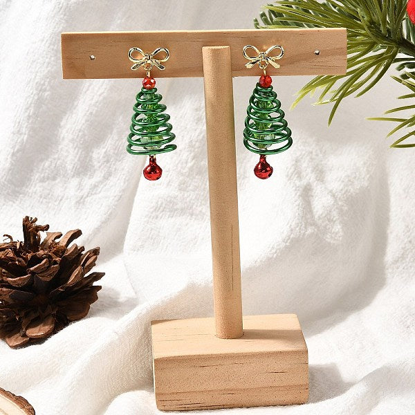 Boucles d'oreilles pendantes en verre et aluminium