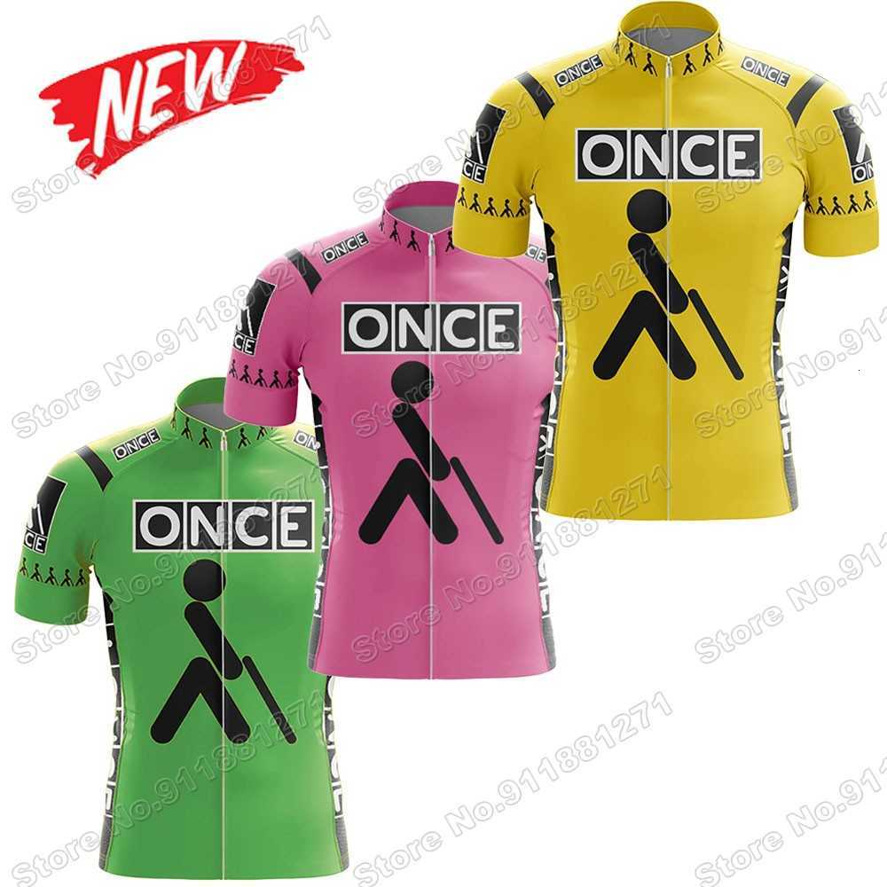 2021 Maillot Retro Once Team Cycling Jersey Short Sleeve Summer Cycling Clothing Road Bike Shirt Bicycle Tops MTB Wear Uniform