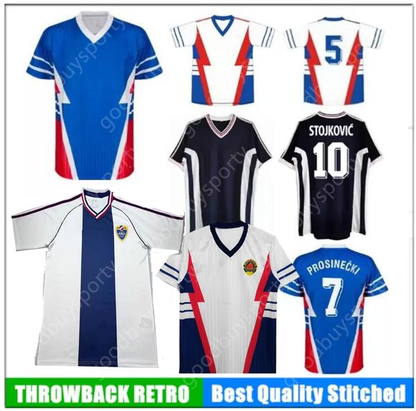 RETRO 98 92 90 99 2000 Yugoslavia soccer jersey Pancev Mijatovic Mihajlovic Stankovic Jugovic Stojkovic SAVICEVIC classic football shirt cal
