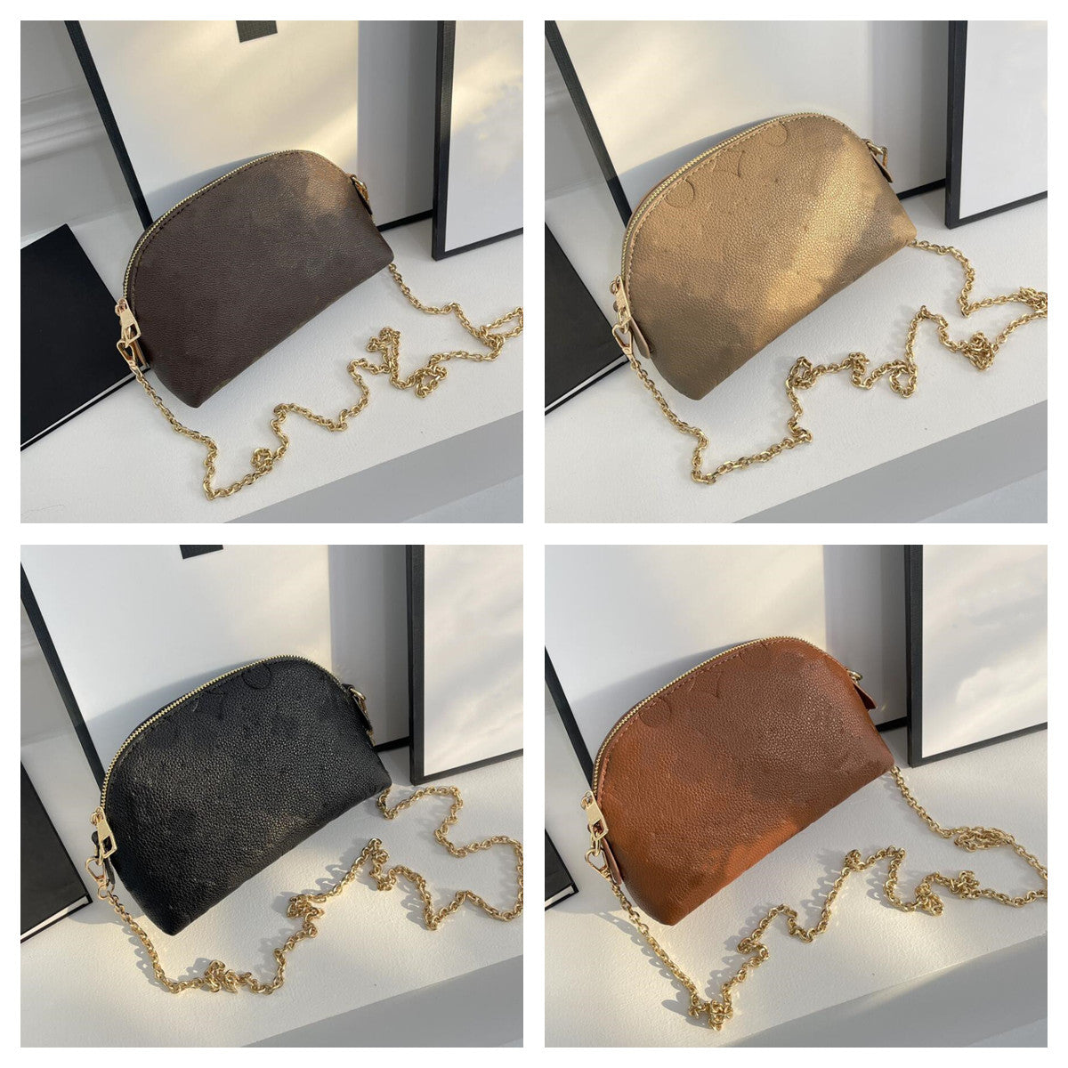 Women Crossbody Shell Bag Lady Fashion Designer Luxury POCHETTE COSMETIQUE Cosmetic Bags Toiletry Bag Clutch Chain Bag Handbag Storage Bag High qual