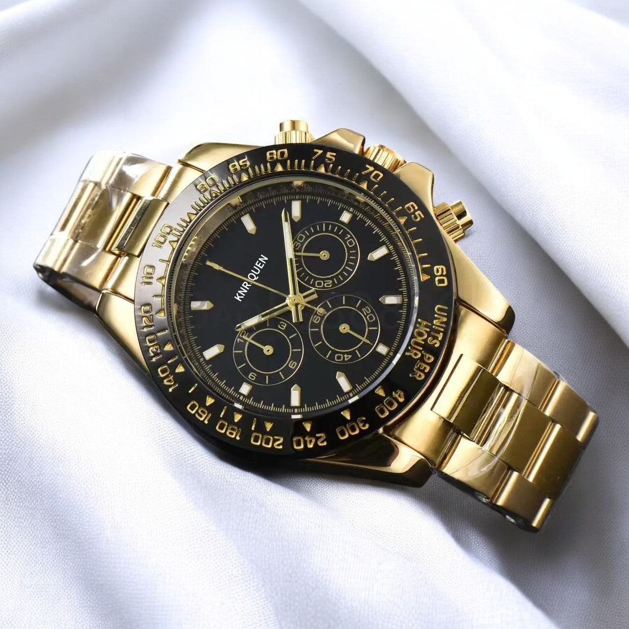 Top Sale Luxury Watches for Men Designer Full Hands Move Chronograph Quartz Movement Daily Waterproof Stainless Steel Quartz Wristwatches Male Clock