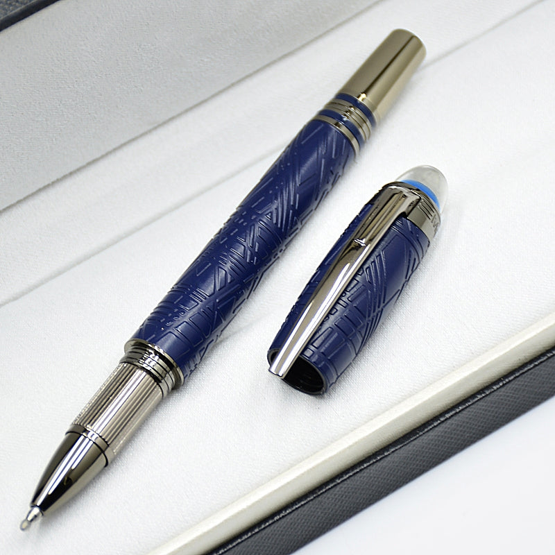 high quality grey - Blue Ballpoint pen - Roller ball pen - Fountain pen with Blue Star Head Office stationery fashion write ball pens
