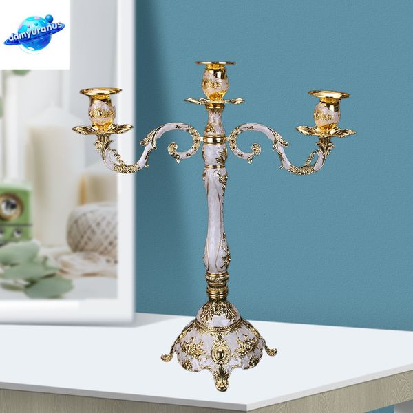 ddmyuranus European Metal Holders Stand Home Decor Wedding Prop Romantic Candle Holder Candelabra 3-5 Heads Candlestick