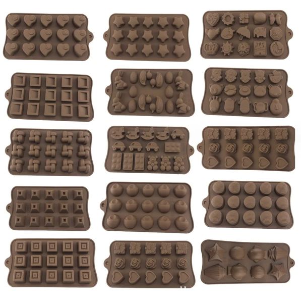 Supply silicone chocolate mold, ice grid jelly pudding candy mold