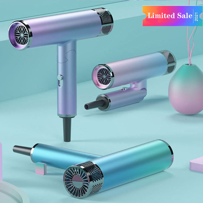 Hair Dryers Professional Dryer with High Speed Brushless Negative Ionic Foldable Blow Super Light Fast Drying 230904