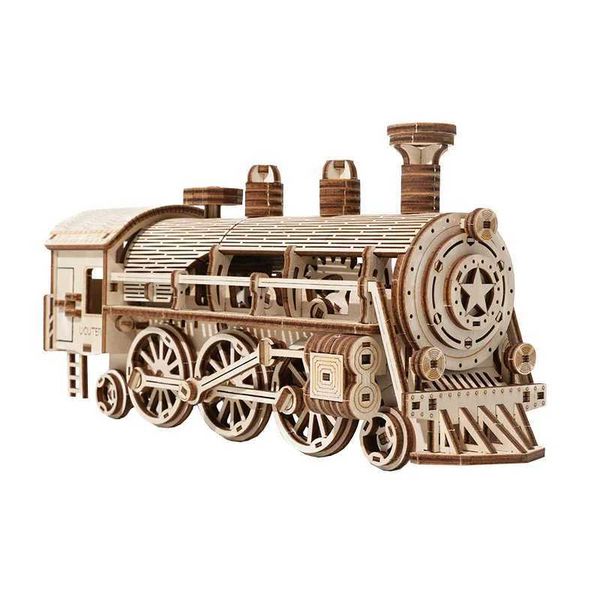 3D Wooden Puzzles For Adult DIY Model Block Kits Movable Train Car Truck Assembly Handmade Toy Hobby Creative Teen Kid GiftM240731