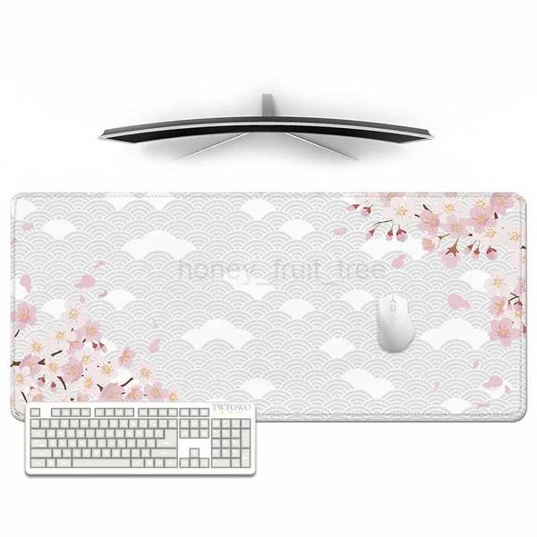 Mouse Pad Gamer Beautiful Pink Cherry Blossoms XL New Mousepad XXL keyboard pad Office Natural Rubber Soft Desktop Mouse PadM240802