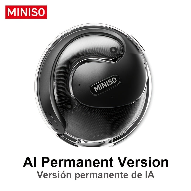 TEMU Miniso X15 Pro Ai Translation Headphones, Wireless Bt5.4, Noise Cancelling Voice Call, Usb Type-c Charging, 300mah Rechargeable Battery,
