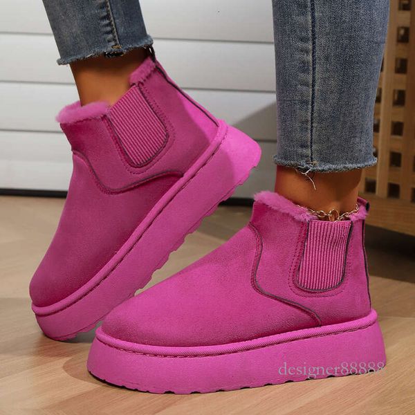 Tornozelo Botas de neve Mulheres Inverno Novo Marca PeL PLUSH PLUSH ALIMENTOS PLATACADOS DE PLATACENTES FLIP PS BOTAS Cotton Shoes DHGJ HGM