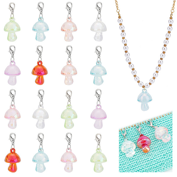 Mushroom Pendant Locking Stitch Markers