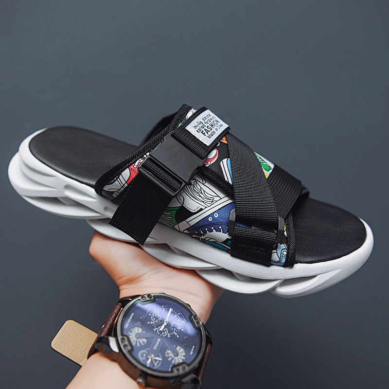 Men Outdoor Slippers Slides Indoor Sandals Beach Casual Shoes Soft Thick Sole Slides Women Flip-flops Home Slippers Big Size 46