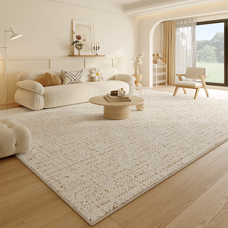 Carpet Living Room High-end 2024 New Style Dirt-resistant, Wash-free and Wipeable Cream Style Solid Color Waterproof and Maintenance-free Floor Mat