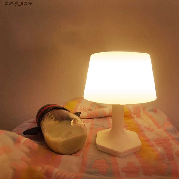 Other Home Decor USB Rechargeable Bedside Lamp Two Colors Switch Desk Lamp Night Light Eye Care For Bedroom Study Reading Decoration Table L