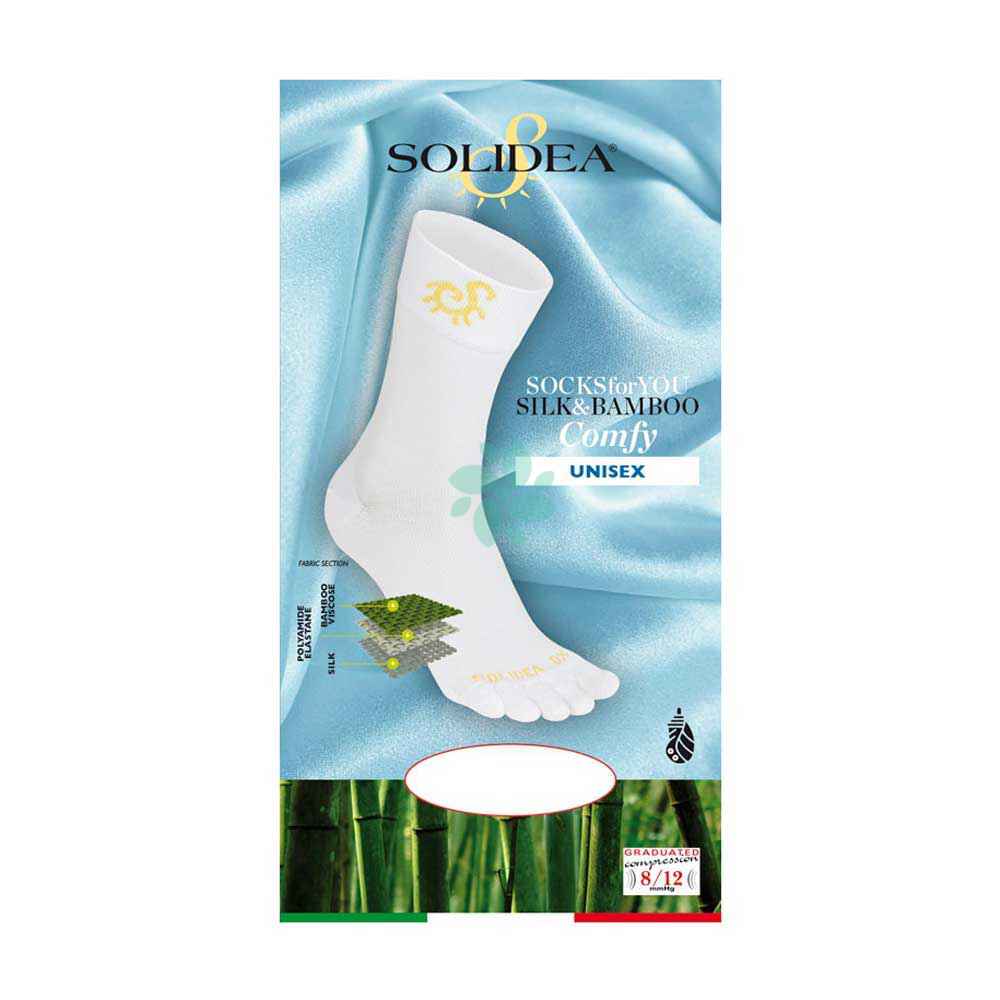 Solidea Kompresní ponožky Socks For You Silk Bamboo Comfy 8 12 mmHg Blue Tonic 1 ks
