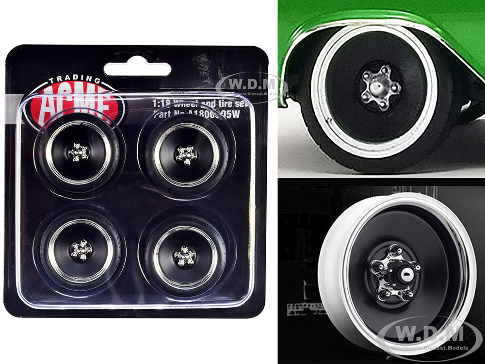 Custom Smoothie Wheel and Tire Set of 4 pieces for 1-18 Scale Models by ACME
